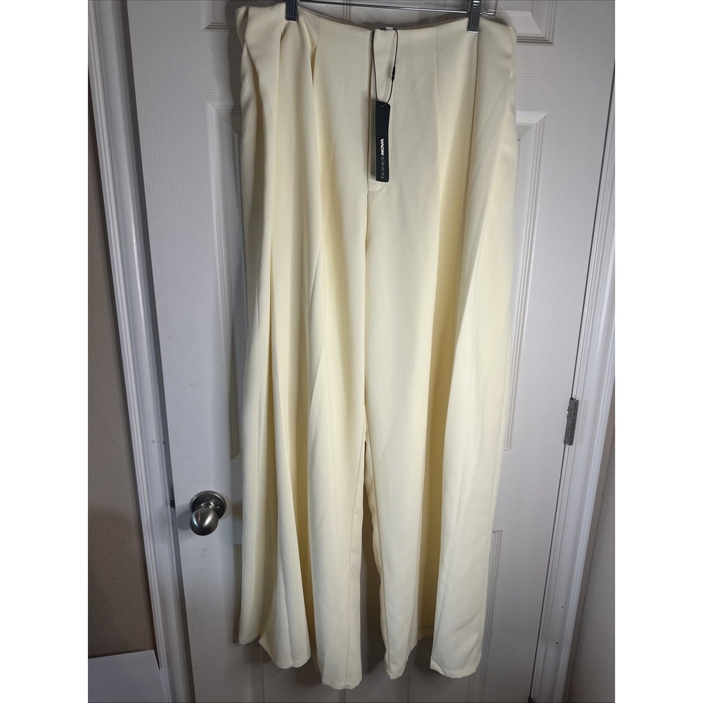 NWT Fashion Nova Blair Wide Leg Butter Office Career Pants Sz 1X - Picture 4 of 8